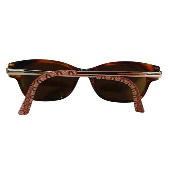 Tory Burch Tortoise Cat Eye Sunglasses Brown Acetate TB Logo TB9007 Frame 51mm - Picture 3 of 5